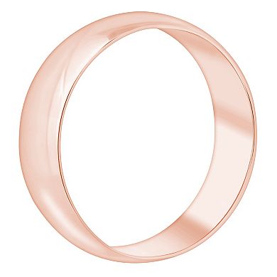 Alyson Layne 14k Rose Gold 6 mm Half Round Wedding Band