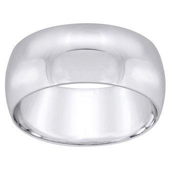 Alyson Layne 14k White Gold 8 mm Half Round Wedding Band