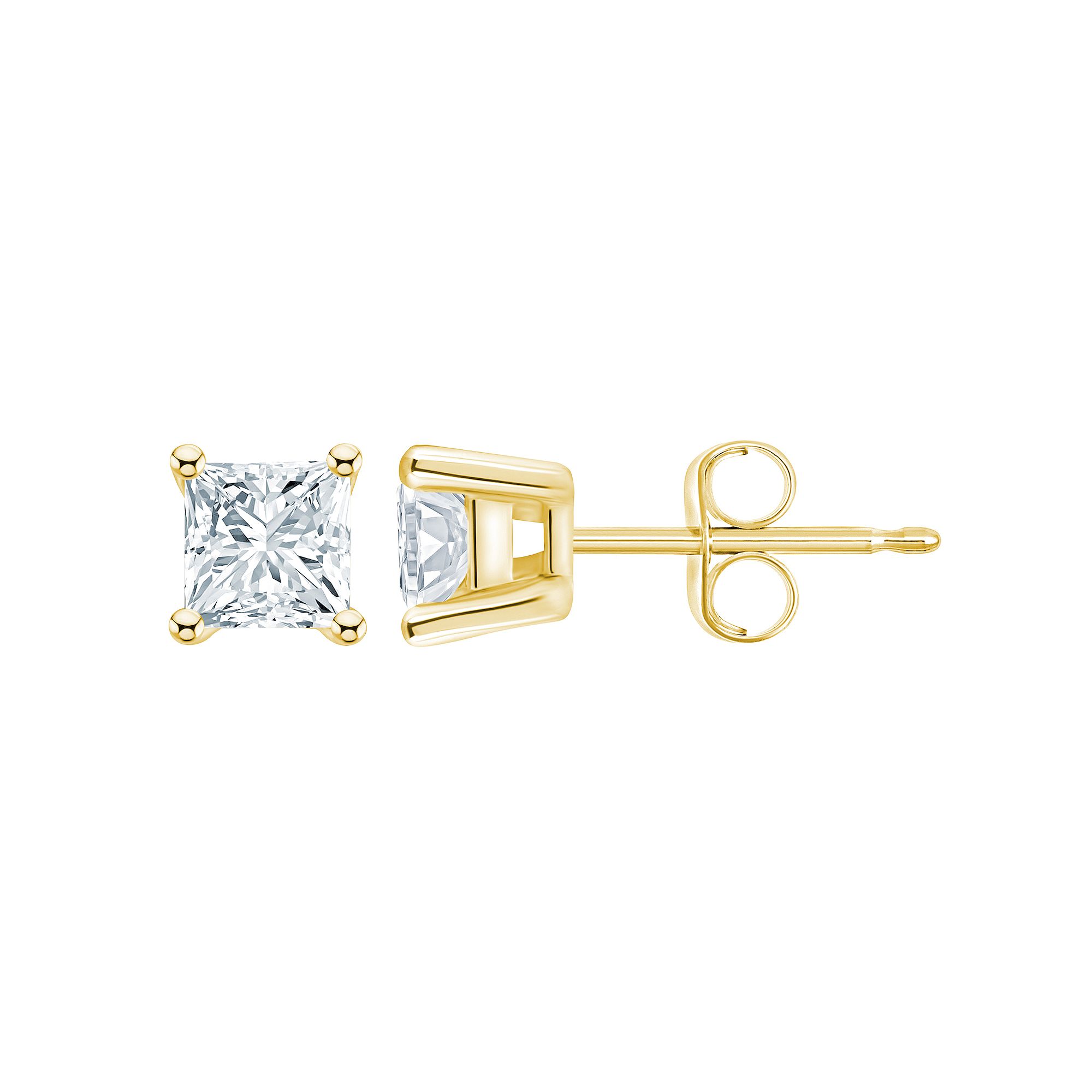 Celebration Gems 14k Gold 1 Carat T.W. Diamond Nickel Free Stud Earrings, W