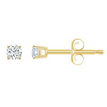 Celebration Gems 14k Gold 1/10 Carat T.W. Diamond Round Stud Earrings