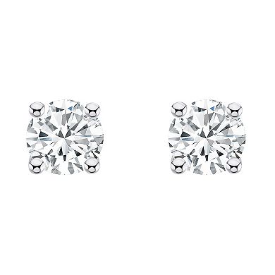 Celebration Gems 14k White Gold 1/3 Carat T.W. Diamond Round Stud Earrings