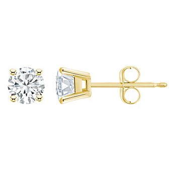 Celebration Gems 14k Gold 3/4 Carat T.W. Diamond Round Stud Earrings