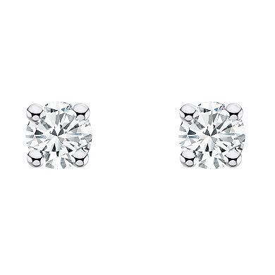 Celebration Gems 10K Gold 1/10 Carat T.W. Diamond Round Stud Earrings