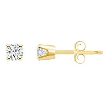 Celebration Gems 10k Gold 1/4 Carat T.W. Diamond Round Stud Earrings