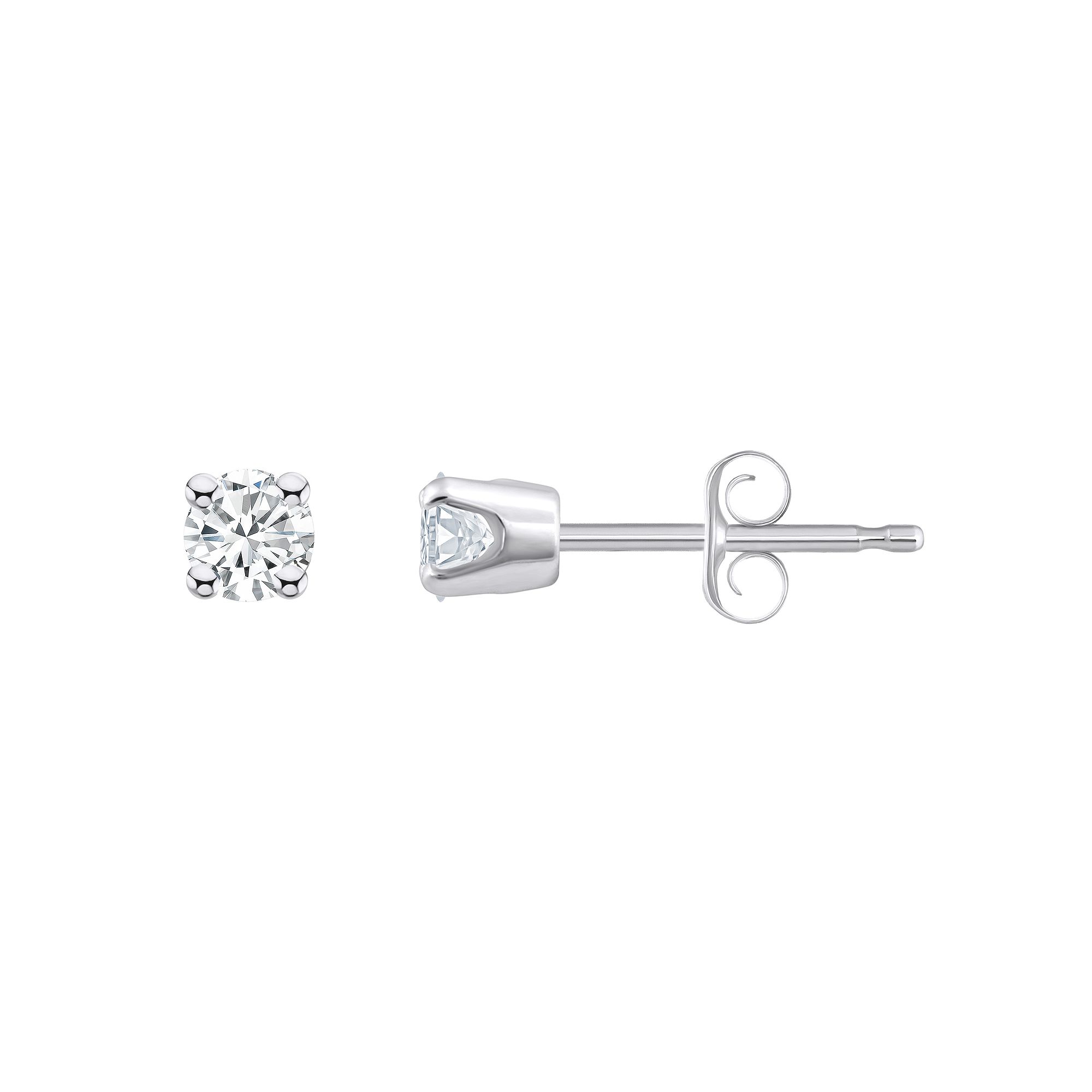 Celebration Gems 10k Gold 1/4 Carat T.W. Diamond Round Stud Earrings, Women