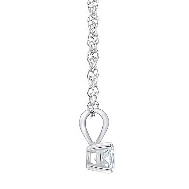 Celebration Gems 14k White Gold 1/4 Carat T.W. Diamond Solitaire Pendant Necklace
