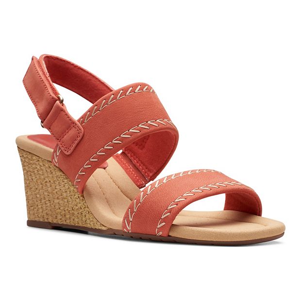 Clarks Kyarra Rose Women s Nubuck Wedge Sandals