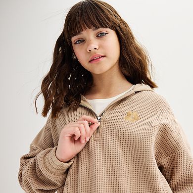 Girls 7-16 Limited Too Cinch Hem 1/4-Zip Hoodie