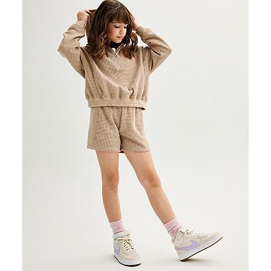 Girls 7-16 Limited Too Cinch Hem 1/4-Zip Hoodie
