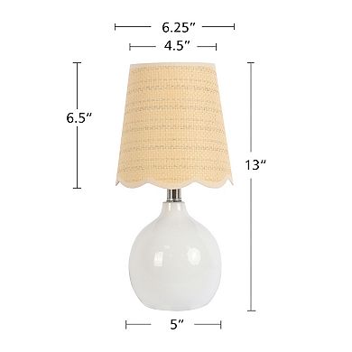 Adesso White Scallop Accent Lamp