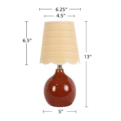 Adesso White Scallop Accent Lamp