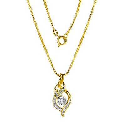 Classic Treasures Gold Tone Diamond Accent Waterfall Earrings, Pendant Necklace and Ring Set