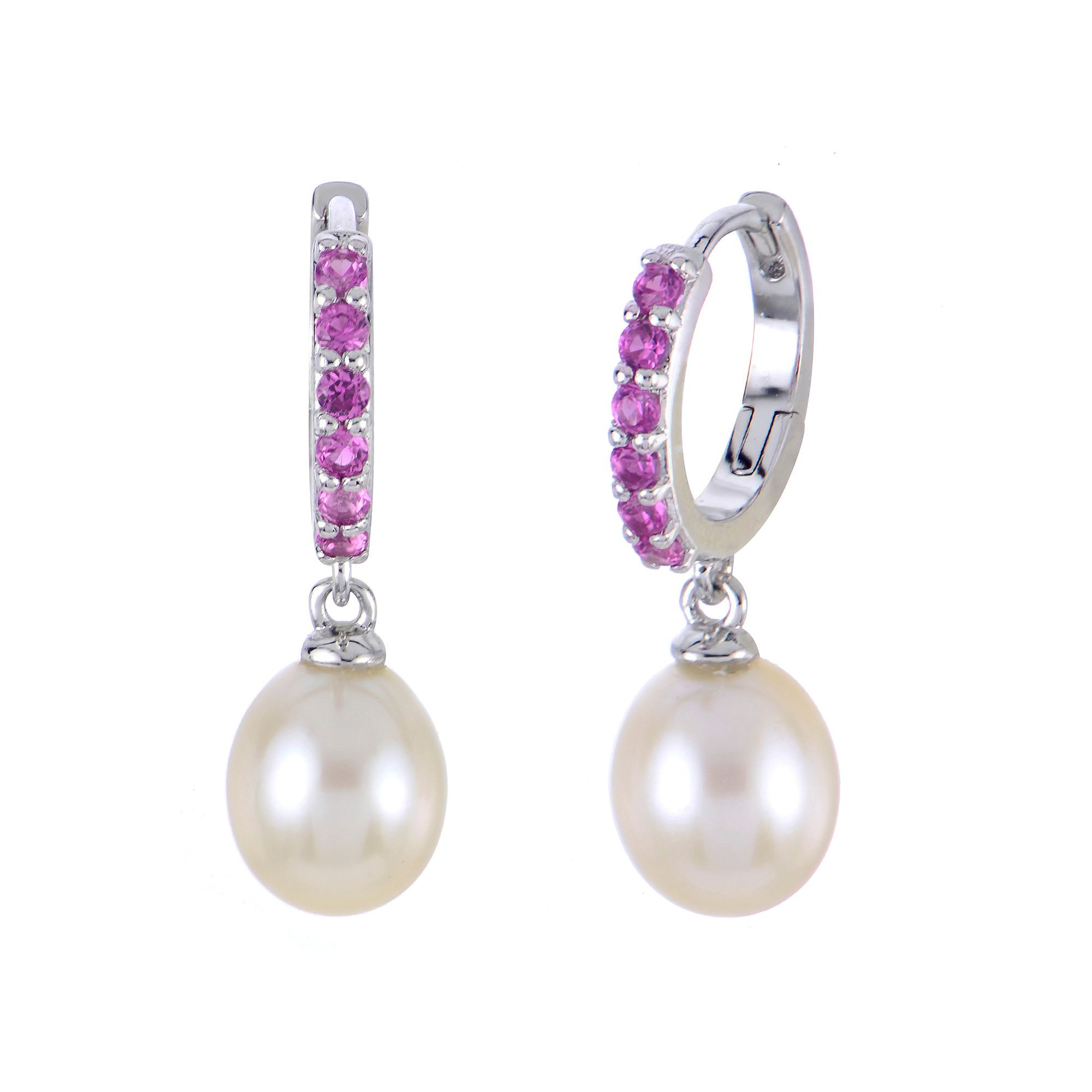 PearLustre by Imperial Sterling Silver Freshwater Cultured Pearl & Lab-Crea