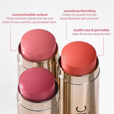 Blurring Blush Cream to Powder Lip and Cheek Stick