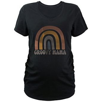 Maternity Groovy Mama V-Neck Graphic Tee