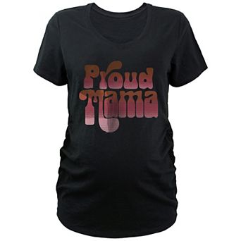 Maternity Proud Mama V-Neck Graphic Tee