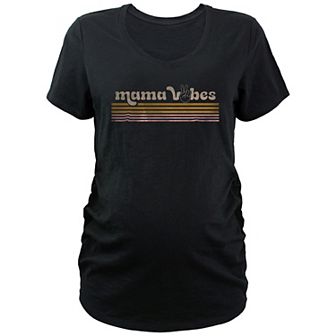 Maternity Mama Vibes V-Neck Graphic Tee