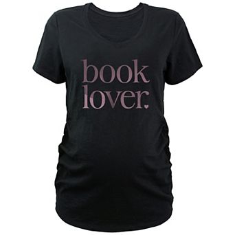 Maternity Book Lover V-Neck Graphic Tee