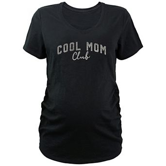 Maternity Cool Mom Club V-Neck Graphic Tee