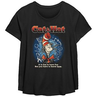 Plus Size Dr. Seuss The Cat In The Hat It Is Fun To Have Fun Graphic Tee