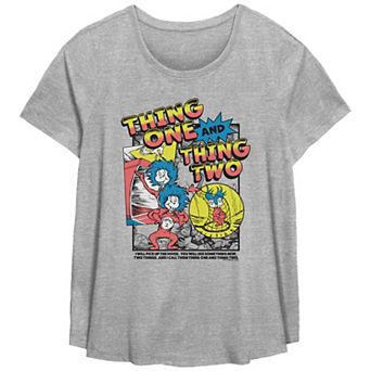 Plus Size Dr. Seuss Thing One And Thing Two Graphic Tee