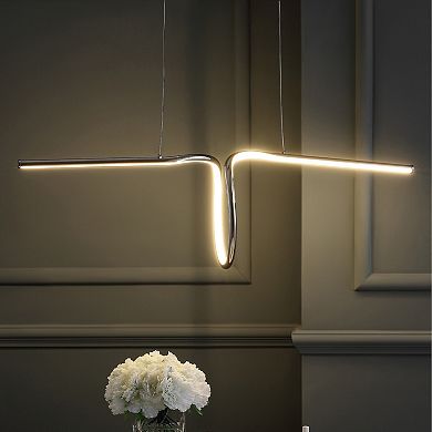 Ali Dimmable Adjustable Integrated Led Metal Linear Pendant