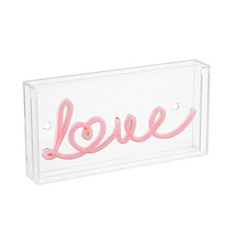Love Contemporary Glam Acrylic Box Usb Operated Led Neon Light
