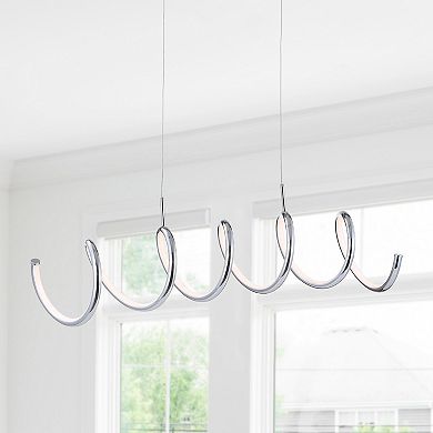 Ali Dimmable Adjustable Integrated Led Metal Linear Pendant