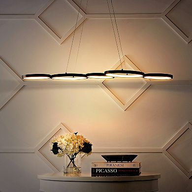 Roman Bohemian Coastal Iron Linear Integrated Led Pendant