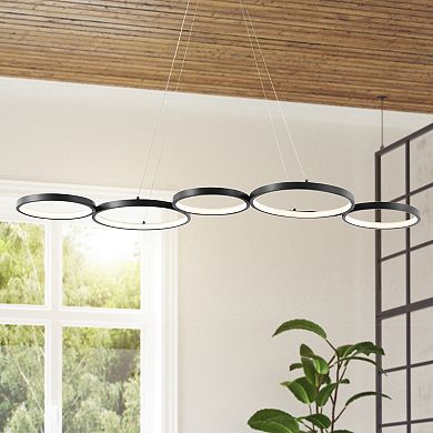 Roman Bohemian Coastal Iron Linear Integrated Led Pendant
