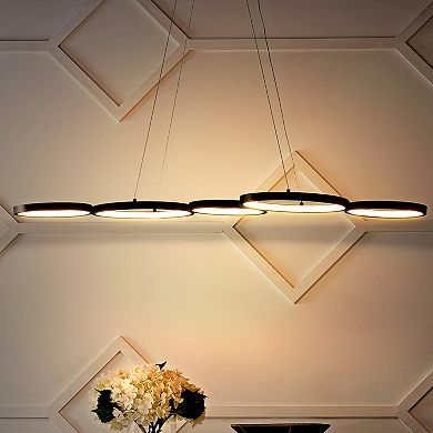 Roman Bohemian Coastal Iron Linear Integrated Led Pendant