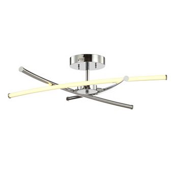 Crucis Modern Metal Integrated Led Semi Flush Mount