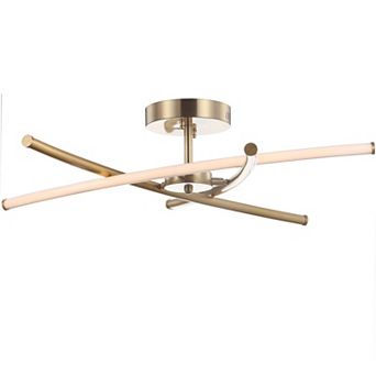 Crucis Modern Metal Integrated Led Semi Flush Mount