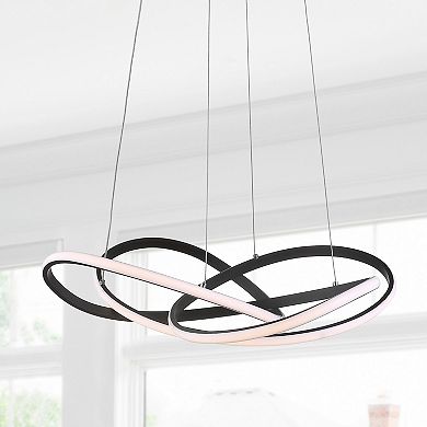 Alexia Abstract Integrated Led Metal Adjustable Pendant