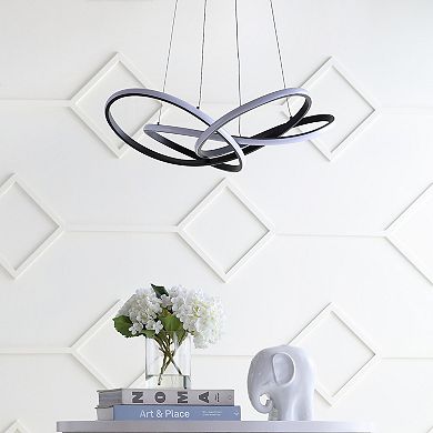 Alexia Abstract Integrated Led Metal Adjustable Pendant