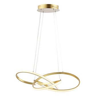 Alexia Abstract Integrated Led Metal Adjustable Pendant