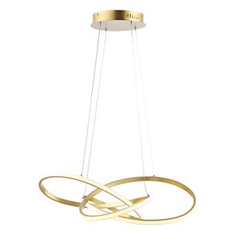 Alexia Abstract Integrated Led Metal Adjustable Pendant