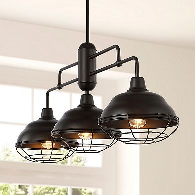 Levi Industrial Farmhouse Iron Led Pendant