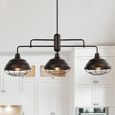 Levi Industrial Farmhouse Iron Led Pendant