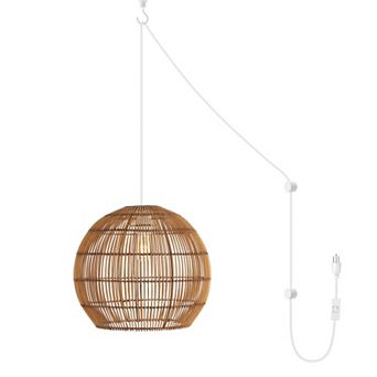 Raya Farmhouse Coastal Rattan Led Pendant
