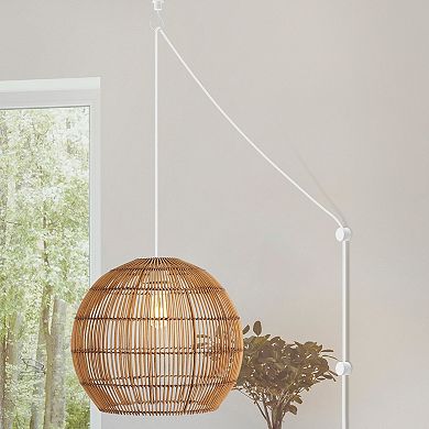 Raya Farmhouse Coastal Rattan Led Pendant