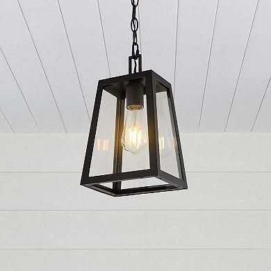 Glendale Farmhouse Industrial Iron/glass Outdoor Led Pendant