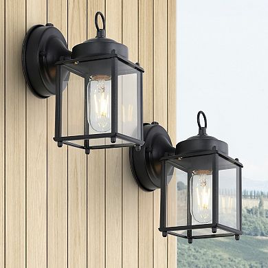 Boston Farmhouse Industrial Iron/glass Outdoor Led Sconce