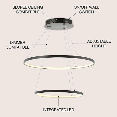 Brice Modern Contemporary Iron Integrated Led Pendant