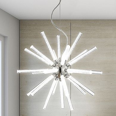 Soyuz Adjustable Integrated Led Starburst Metala/crylic Pendant