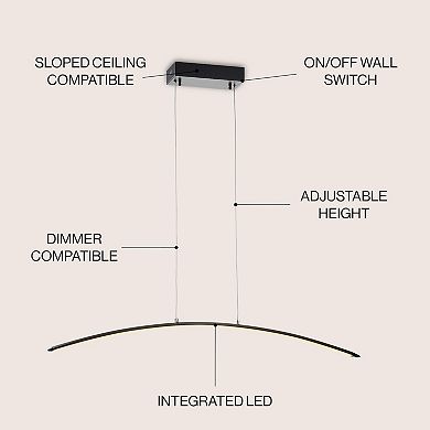 Roxanna Dimmable Adjustable Integrated Led Metal Linear Pendant