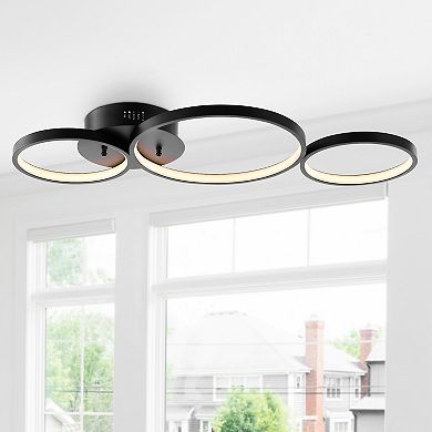 Nube Contemporary Modern Metal Integrated Led Flush Mount
