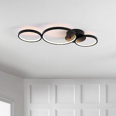 Nube Contemporary Modern Metal Integrated Led Flush Mount