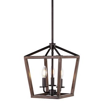Oria Iron Farmhouse Industrial Lantern Led Pendant
