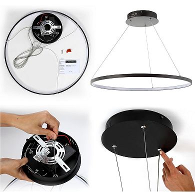 Brice Modern Contemporary Iron Integrated Led Pendant